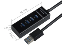 Hi Speed 4 Port Usb 3.0 Multi Hub Splitter Expansion Black
