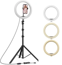 Hot Selling 10Inch Ring Light+7Ft Tripod Camera Bracket Photography Set