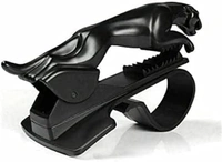 Jaguar Design Hud Car Mobile Phone Holder Mount Stand 360 Degree Rotation Adjustable Clip Holder for Dashboard (Black)
