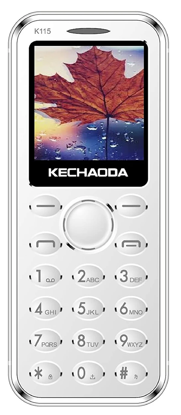 KECHAODA K115 Slim Card Size Dual Sim Phone with External Memory Slot 3.66cm (1.44-inch) Display Only Mobile Phone & Charging Cable in Box ( Black & Silver )