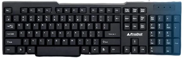 Keyboard (Black) Prodot Wired USB Standard - Black