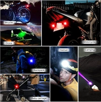 LED Aircraft Strobe Lights For Auto Car Drone Bicycle Bike Helmet Warning Lights, Led strobe light with memory function, Warning Rear Light for Motorcycle and car (5pcs)