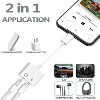 Lightning to 3.5mm Headphones Dongle Jack Adapter for iPhone,2 in 1 Charger and Aux Audio  (Pack of 2 )
