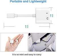 Lightning to 3.5mm Headphones Dongle Jack Adapter for iPhone,2 in 1 Charger and Aux Audio  (Pack of 2 )