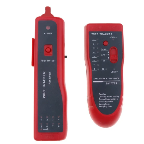 Line Finder For Communication Lines, Network Cable Tester Lan Rj45 Rj11 Cable Wire Tracker Phone Generator Tester Diagnose Tone Networking (WIRE TRACKER)