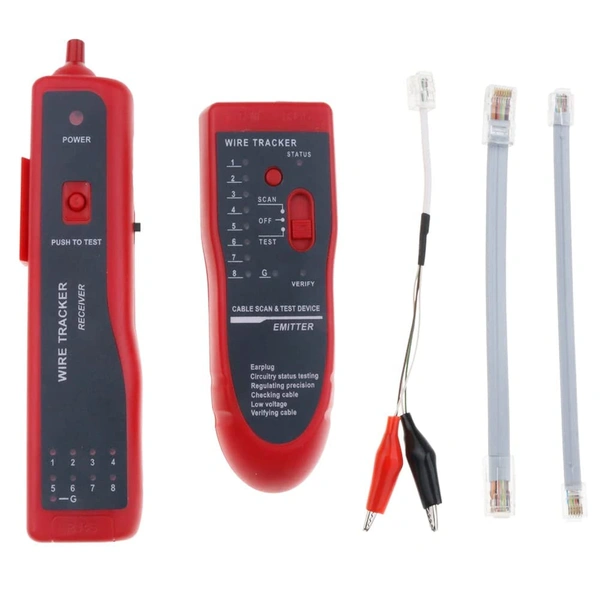 Line Finder For Communication Lines, Network Cable Tester Lan Rj45 Rj11 Cable Wire Tracker Phone Generator Tester Diagnose Tone Networking (WIRE TRACKER)