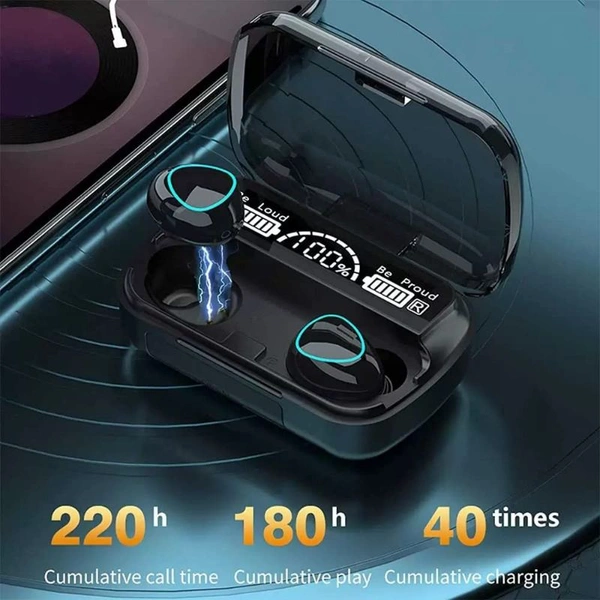 M10 TWS Bluetooth 5.1 Earphones 3500mAh Charging Box Wireless Headphone Stereo Sports Waterproof Earbuds Headsets with Microphone