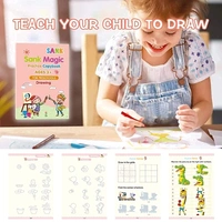 Magic Practice Copybook, (4 BOOK + 10 REFILL+ 1 Pen +1 Grip) Number Tracing Book for Preschoolers with Pen, Magic Calligraphy Copybook Set Practical Reusable