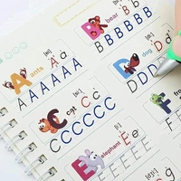 Magic Practice Copybook, (4 BOOK + 10 REFILL+ 1 Pen +1 Grip) Number Tracing Book for Preschoolers with Pen, Magic Calligraphy Copybook Set Practical Reusable