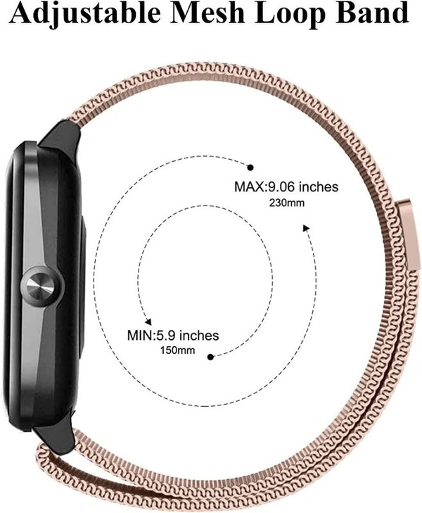 Metal Band Compatible with Watch Bands 42mm,44mm, 45mm, Sport Adjustable Stainless Steel Strap for Women Men Compatible for Watch Series SE/6/7/5/4/3/2/1 (Rose Gold)