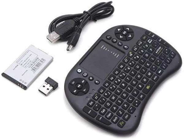 Mini 2.4GHz Wireless Touchpad Keyboard with Mouse (with Backlight) for PC/PAD/360XBox/PS3/Google Android TV Box/HTPC/IPTV (2.4G Black