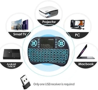 Mini 2.4GHz Wireless Touchpad Keyboard with Mouse (with Backlight) for PC/PAD/360XBox/PS3/Google Android TV Box/HTPC/IPTV (2.4G Black