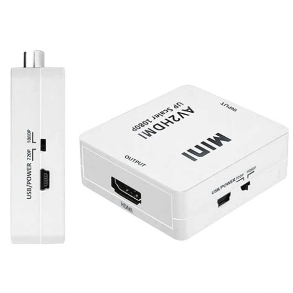 Mini Composite Av Rca To Hdmi Video Converter Adapter Full Hd 720/1080P Up Scaler Av2Hdmi For Hdtv Standard Tv Converter