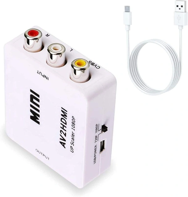 Mini Composite AV RCA to HDMI Video Converter Adapter Full HD 720/1080p UP Scaler AV2HDMI for HDTV Standard TV Converter