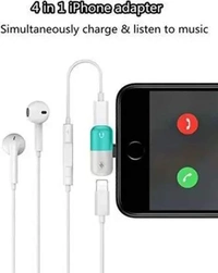 Mini Portable Charging Metal Splitter Audio & Charging Adapter Convertor Compatible with All iPhone Devices COMPIATABLE for Splitter for iPhone 12/11/X/XR/XS/8/8Plus/7/7Plus