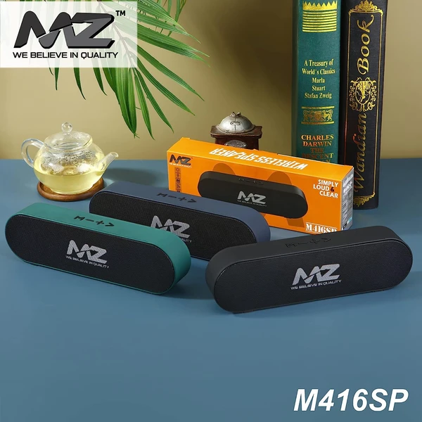 MZ M416SP (PORTABLE WIRELESS SPEAKER) Dynamic Thunder Sound 1200mAh Battery 6 W Bluetooth Soundbar (Black, Stereo Channel)