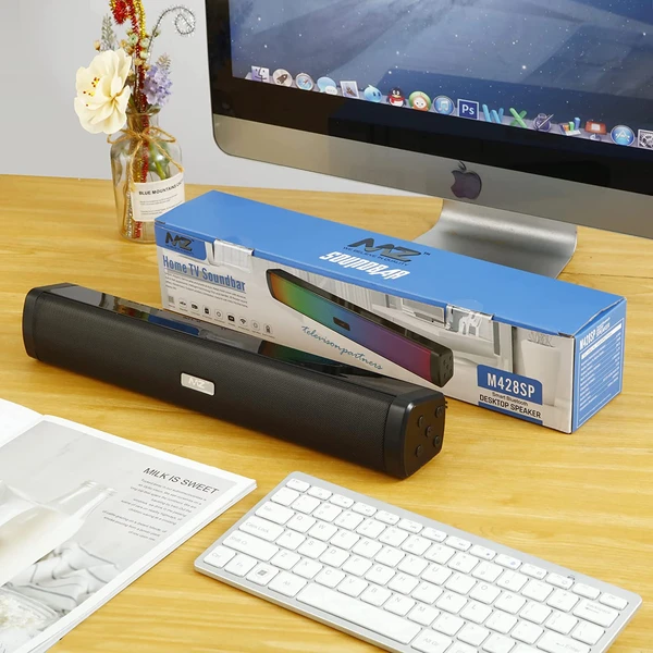 MZ M428SP (Portable Home Desktop SOUNDBAR) Dynamic Thunder Sound 1200mAh Battery 6 W Bluetooth Soundbar