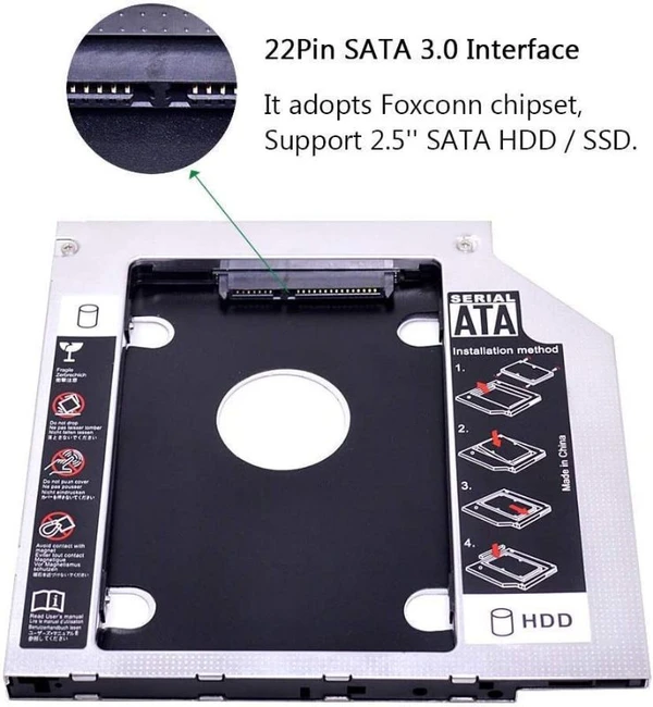 New Internal 2Nd Hdd Ssd Caddy For Apple Imac Core 2 Duo Size - 9.5Mm