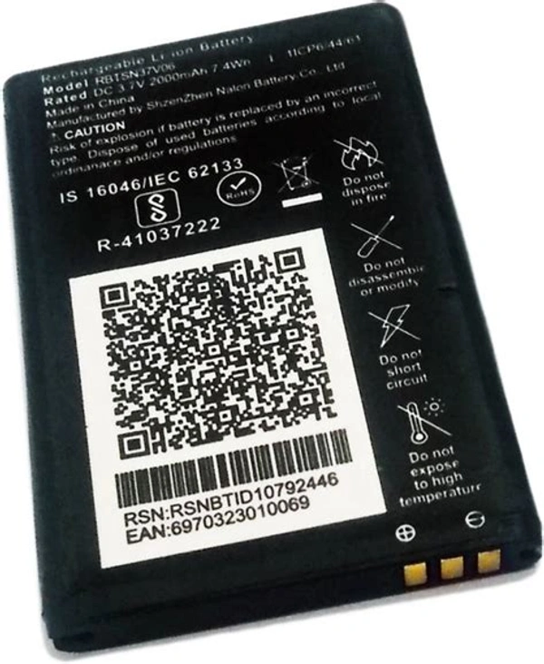 Original Battery for Jio Keypad Phone LYF F61F F20 F30C F41T F61 F81F F81E F50Y F120B F91M F101K F200 F220B (2000mAh) - 6 Months Warranty