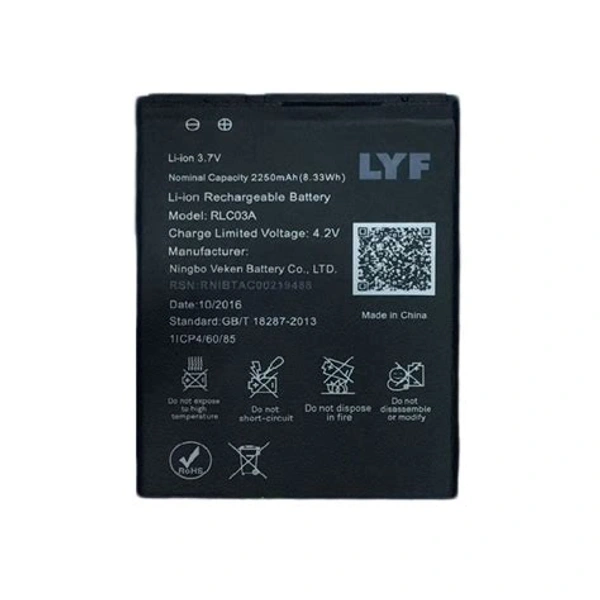 Original Battery for Jio Keypad Phone LYF F61F F20 F30C F41T F61 F81F F81E F50Y F120B F91M F101K F200 F220B (2000mAh) - 6 Months Warranty