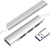 Original USB Multi - Interface adapter USB Extension Hub, 4-in-1 Portable Multiport Adapter/Connector, Type USB to USB 3.0 & 3 USB 2.0, Voltage & Heat Protection, Fast Charging, Data Transfer for PC,