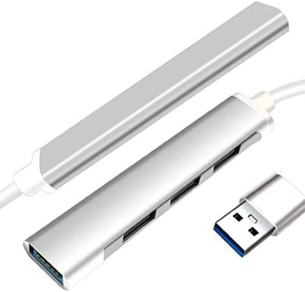 Original USB Multi - Interface adapter USB Extension Hub, 4-in-1 Portable Multiport Adapter/Connector, Type USB to USB 3.0 & 3 USB 2.0, Voltage & Heat Protection, Fast Charging, Data Transfer for PC,