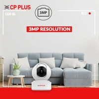 P PLUS 3MP Full HD Smart Wi-fi CCTV Home Security Camera | 360° View | 2 Way Talk | Cloud Monitor | Motion Detect | Night Vision | Supports SD Card, Alexa & Ok Google | 15 Mtr, White- CP-E31A