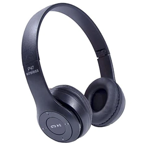 P47 Bluetooth Portable Sports Wireless Headphones With Microphone, Stereo Fm,Memory Card Support - White