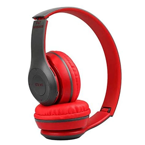 P47 Bluetooth Portable Sports Wireless Headphones With Microphone, Stereo Fm,Memory Card Support - White