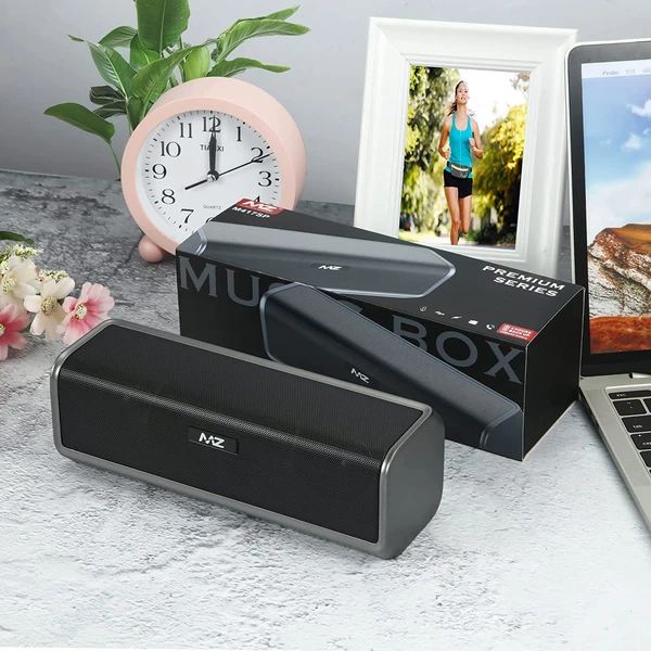 Premium MZ M417SP (Portable Bluetooth Speaker) Dynamic Thunder Sound with High Bass 10 W Bluetooth Speaker (Black, Stereo Channel) - Black