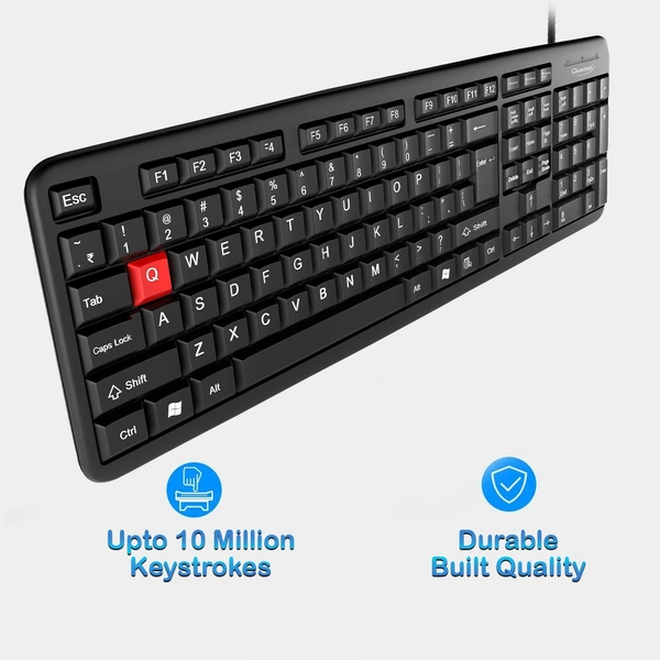 Quantum Usb Keyboard, Black/ Red