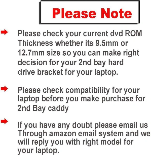 Second Hdd Caddy, Size - 12.7Mm