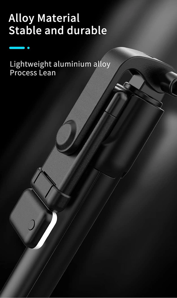 Selfie Stick, Extendable Selfie Stick with Wireless Remote and Tripod Stand, Portable, Lightweight, Compatible with All Smartphone and Mobile (Black Color)