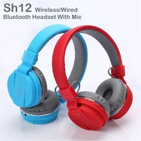 Sh12 Wireless Bluetooth Over The Ear Headphone With Mic - Black