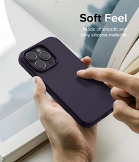 Silicone Compatible with iPhone Case Cover Light weight Flexible Scratch Resistant Soft Microfiber Back Cover - iphone13, Black