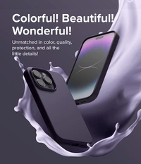 Silicone Compatible with iPhone Case Cover Light weight Flexible Scratch Resistant Soft Microfiber Back Cover - iphone13, Black