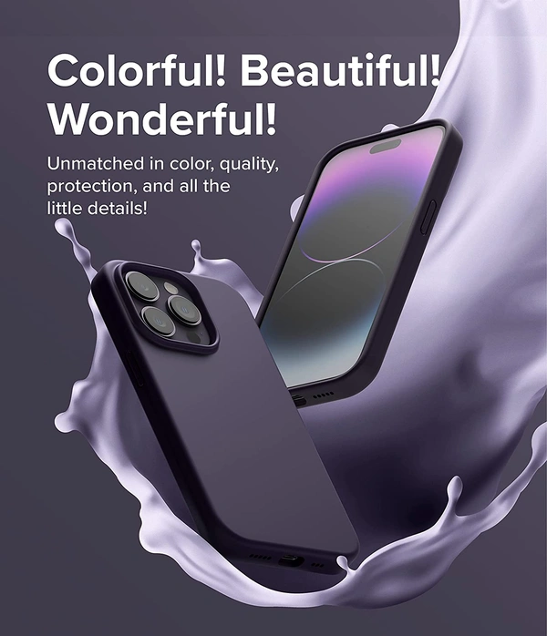 Silicone Compatible with iPhone Case Cover Light weight Flexible Scratch Resistant Soft Microfiber Back Cover - iphone13, Black