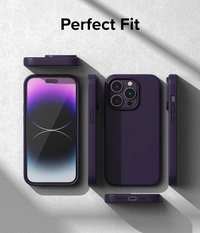 Silicone Compatible with iPhone Case Cover Light weight Flexible Scratch Resistant Soft Microfiber Back Cover - iphone13, Black