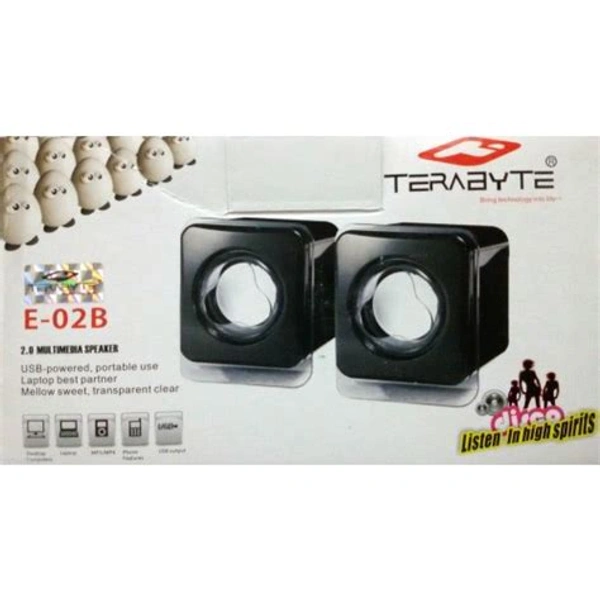 Terabyte Kubix E-02B 2.0 Channel Wireless Bluetooth Multimedia Speaker