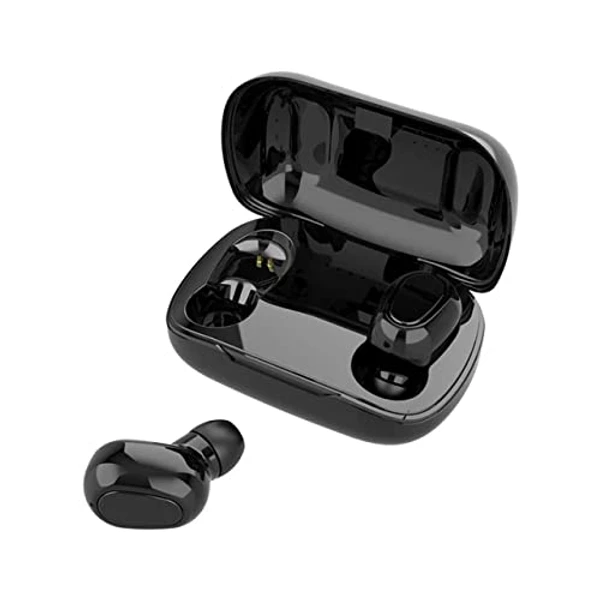 TWS L21 Wireless In Ear Earbuds 300mah Battery,Bluetooth 5.0,Easy Button Control,Total Playback One time 4 Hrs Play time,Attractive Design Black