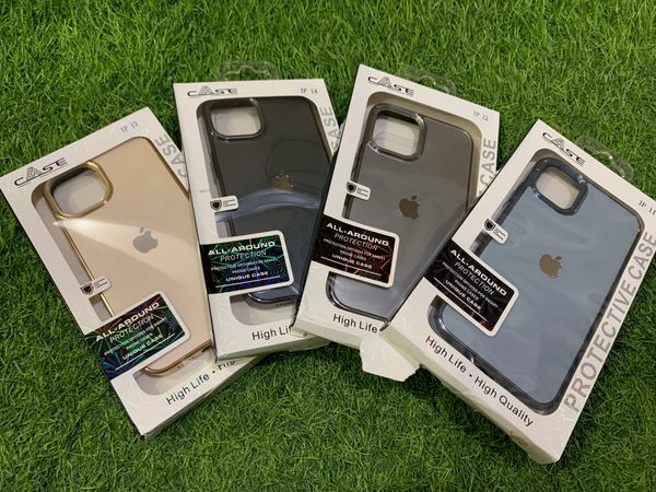 Ultra Hybrid Matte Frosted Translucent Camera Guard Shockproof Back Cover Case Compatible for iPhone 14 - Gold
