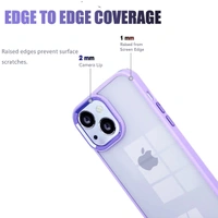 Ultra Hybrid Matte Frosted Translucent Camera Guard Shockproof Back Cover Case Compatible for iPhone 14 - Gold