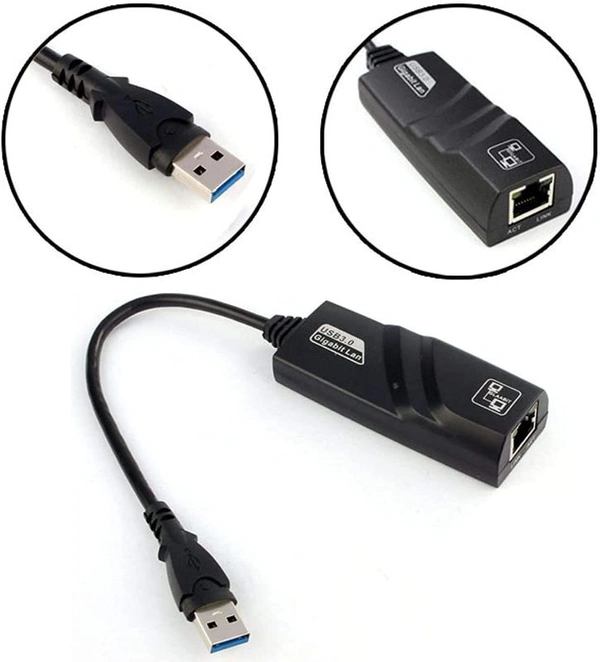 USB 3.0 to Ethernet Adapter, USB 3.0 to 10/100 Gigabit Ethernet LAN Network Adapter, Compatible for iMac Pro, Air, Mac Mini/Pro, Surface Pro, Notebook PC, Laptop and More
