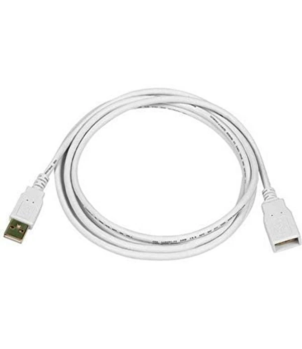 USB Extension Cable - 1.5 mtr Suitable for Laptop and Desktops (Support USB dataCard + Pendrive Extension Purpose- White (MST-787-1) - 10