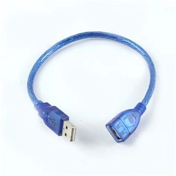 USB Extension Male to Female Cable 30 cm/1 feet USB 2.0 V High Speed USB Cable (Blue) for Personal Computer, Printer, Television
