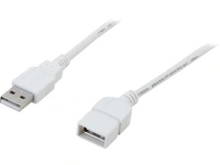 USB Extension White Cable A Female to Male -5Meter