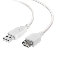 USB Extension White Cable A Female to Male -5Meter