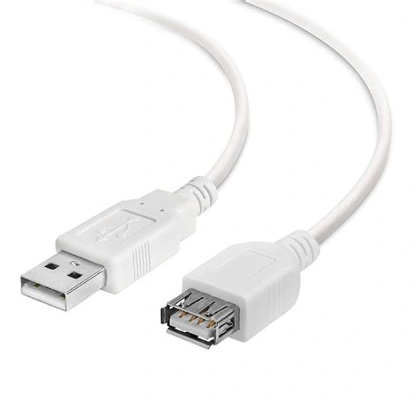 USB Extension White Cable A Female to Male -5Meter