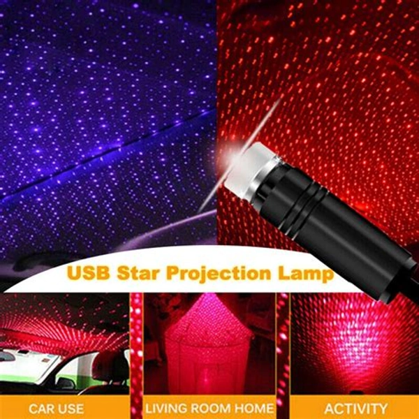 USB Roof Star Projector Lights with 3 Modes, USB Portable Adjustable Flexible Interior Car Night