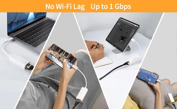 USB to Ethernet Adapter,Foldable USB 2.0 to Gigabit Ethernet LAN Network Adapter,10/100 Mbps LAN Network Adapter (White)